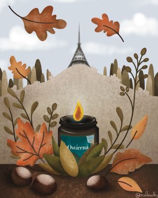 Zatímco Ještěd hlídá obzor… Osvícená hlídá vůni a pohodovou cozy náladu u vás doma. 🧡🍁 Zapalte si meduňku a zklidněte...